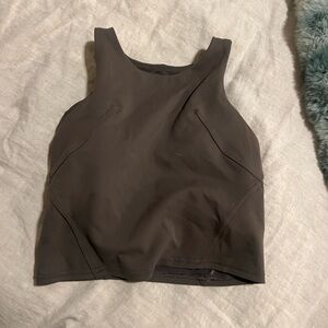 Lulu Lemon size two moss green high neck sports bra